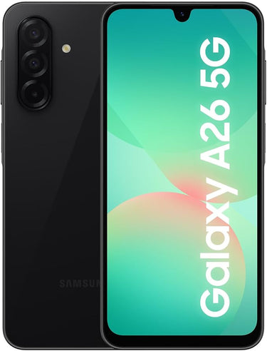 Samsung Galaxy A26 5G 256GB Teléfono Móvil, Awesome Intelligence, 6GB RAM, 50MP Cámara, Negro, Garantía del Fabricante 3 Años + 1 Año Extra